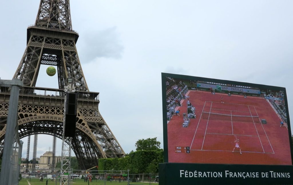 Live site for the French Open tennis