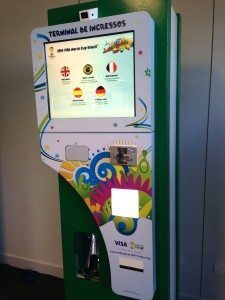 The FIFA ticket collection machine