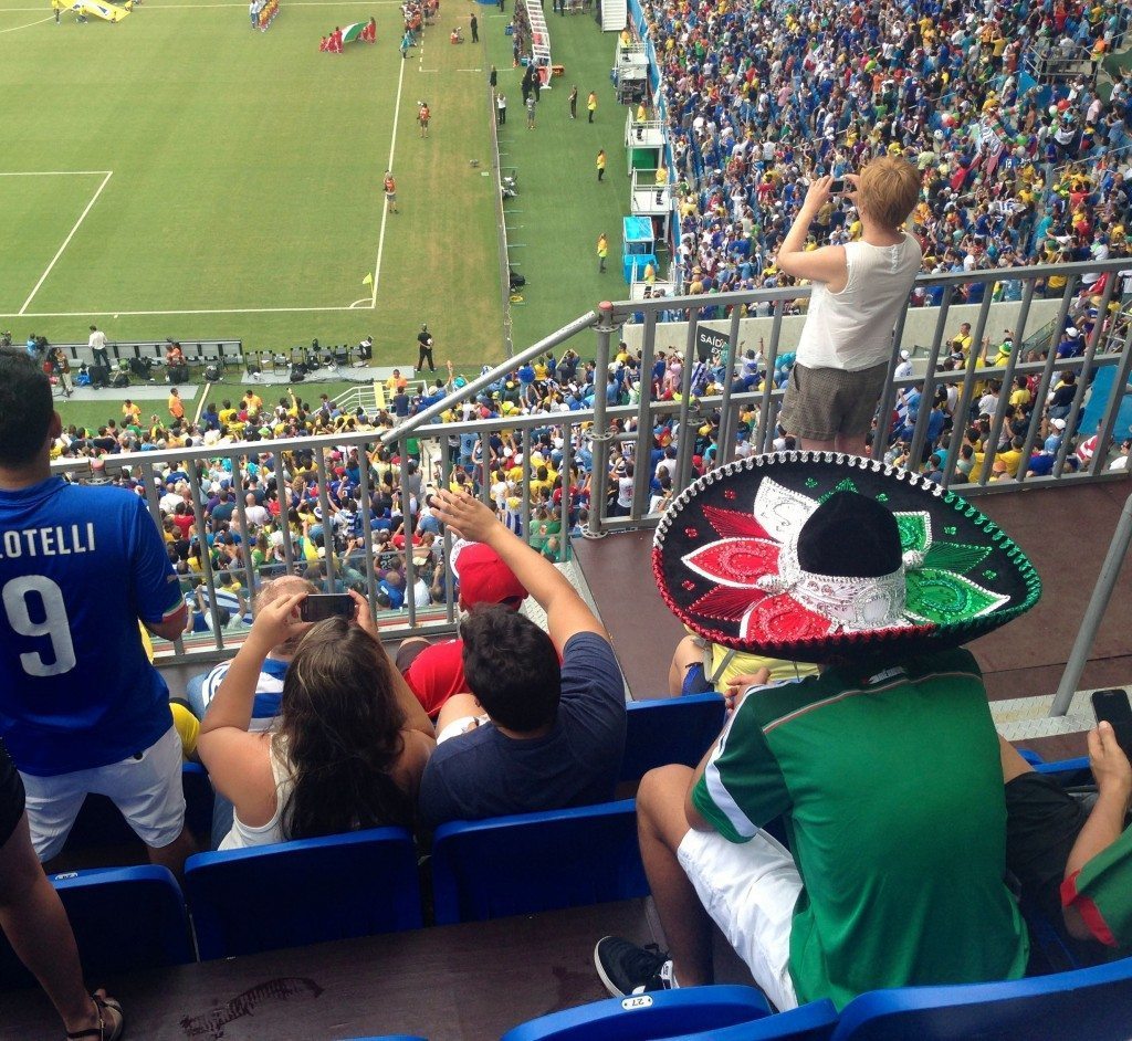 Mexican fan at the Uruguay v Italy game
