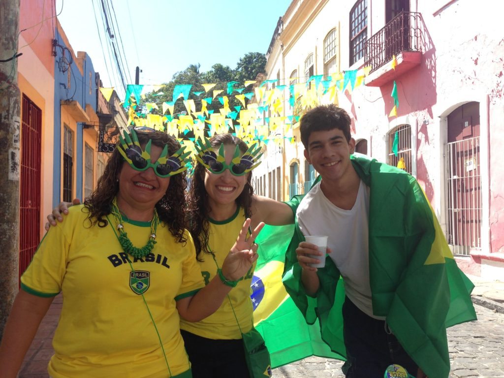 Happy Brazilians in Olinda (Recife)