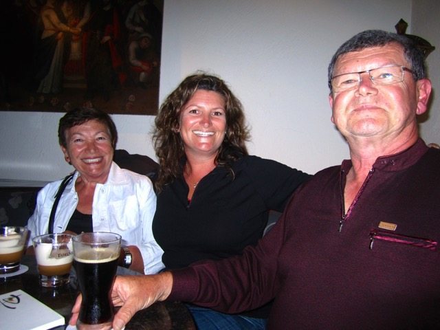 With mum and dad in Lima, Peru
