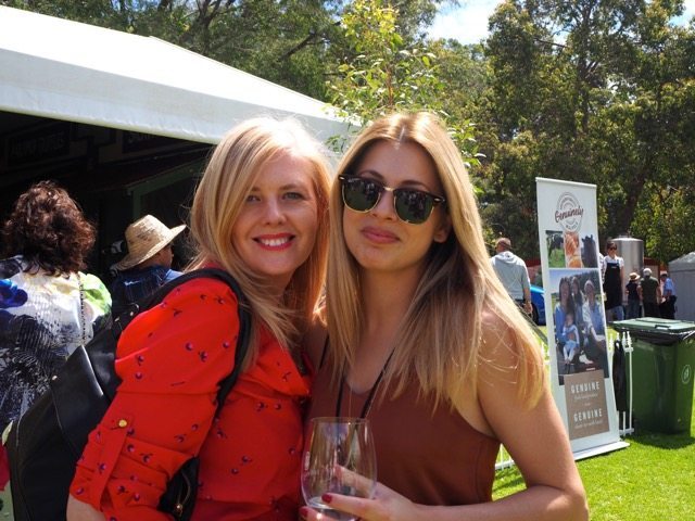 The lovely Michelle and Sarah enjoying the Gourmet Village