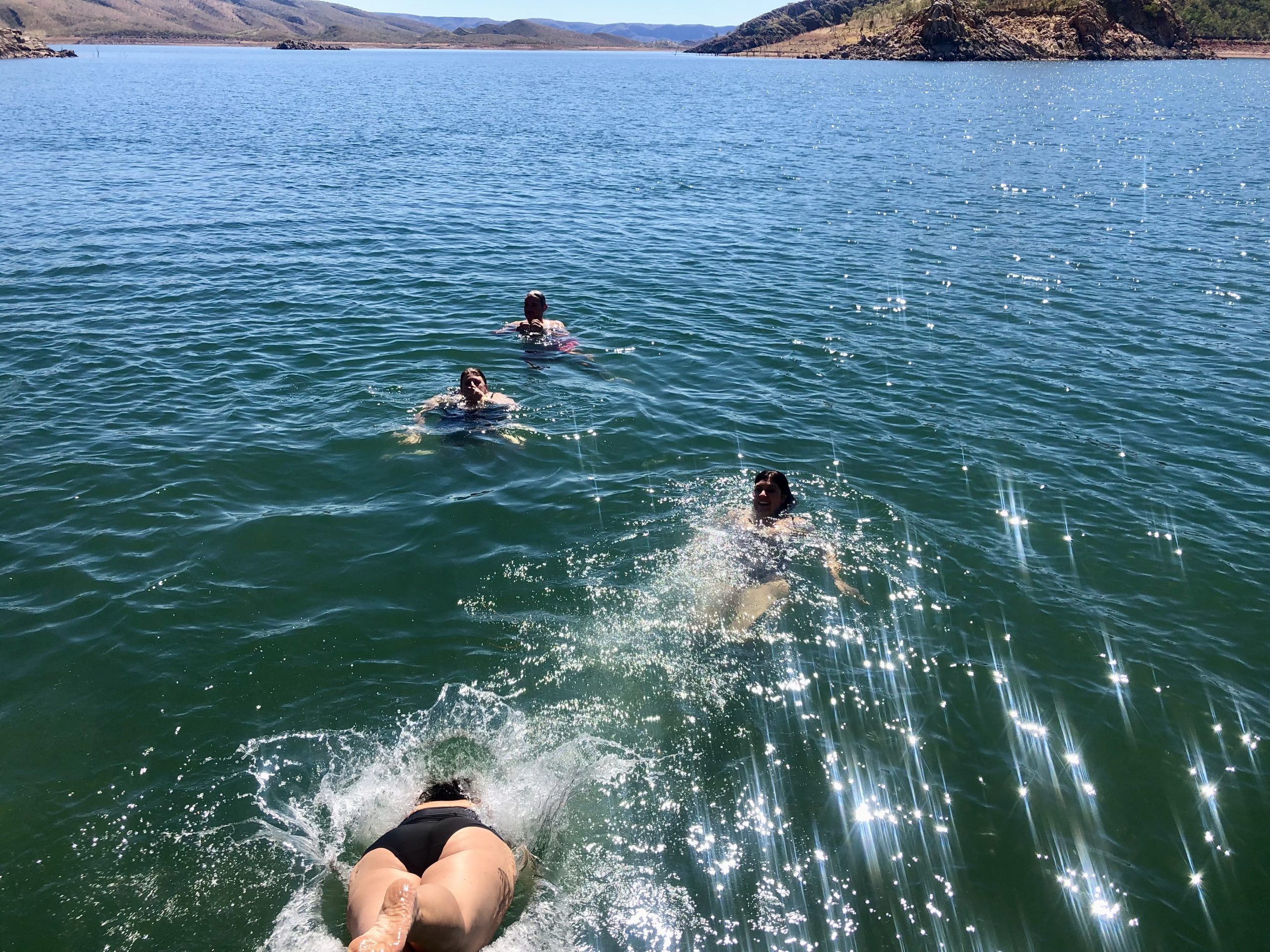 Swimming in Lake Argyle